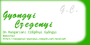 gyongyi czegenyi business card