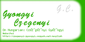 gyongyi czegenyi business card